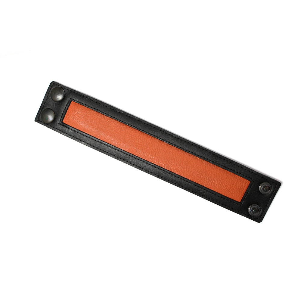 Dark Horse Leather Bracelet Cuff - Terracotta
