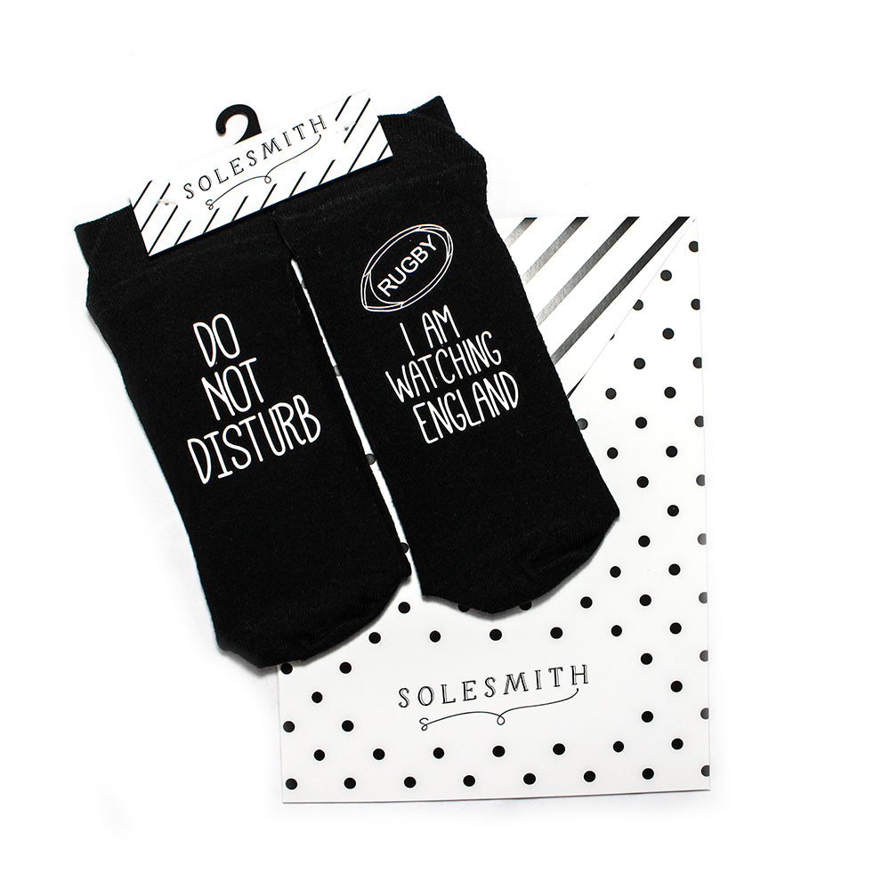 Solesmith Socks - "Watching England" Black Socks
