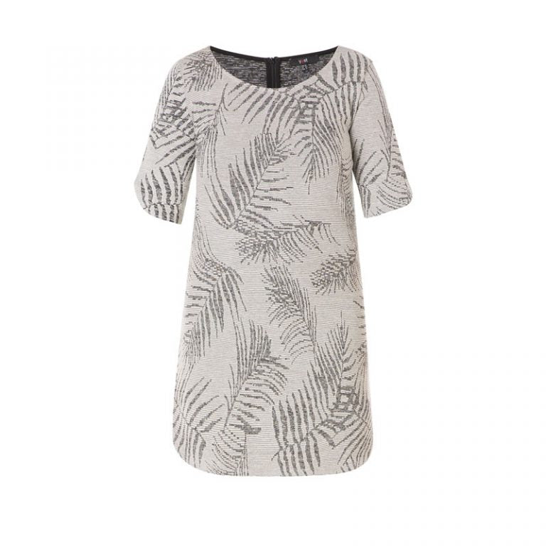 Yest Black/White Print Tunic Dress 31237