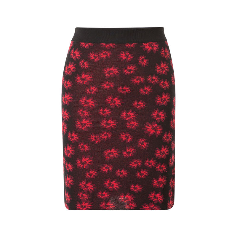 Yest Red/Black Printed Skirt 32599