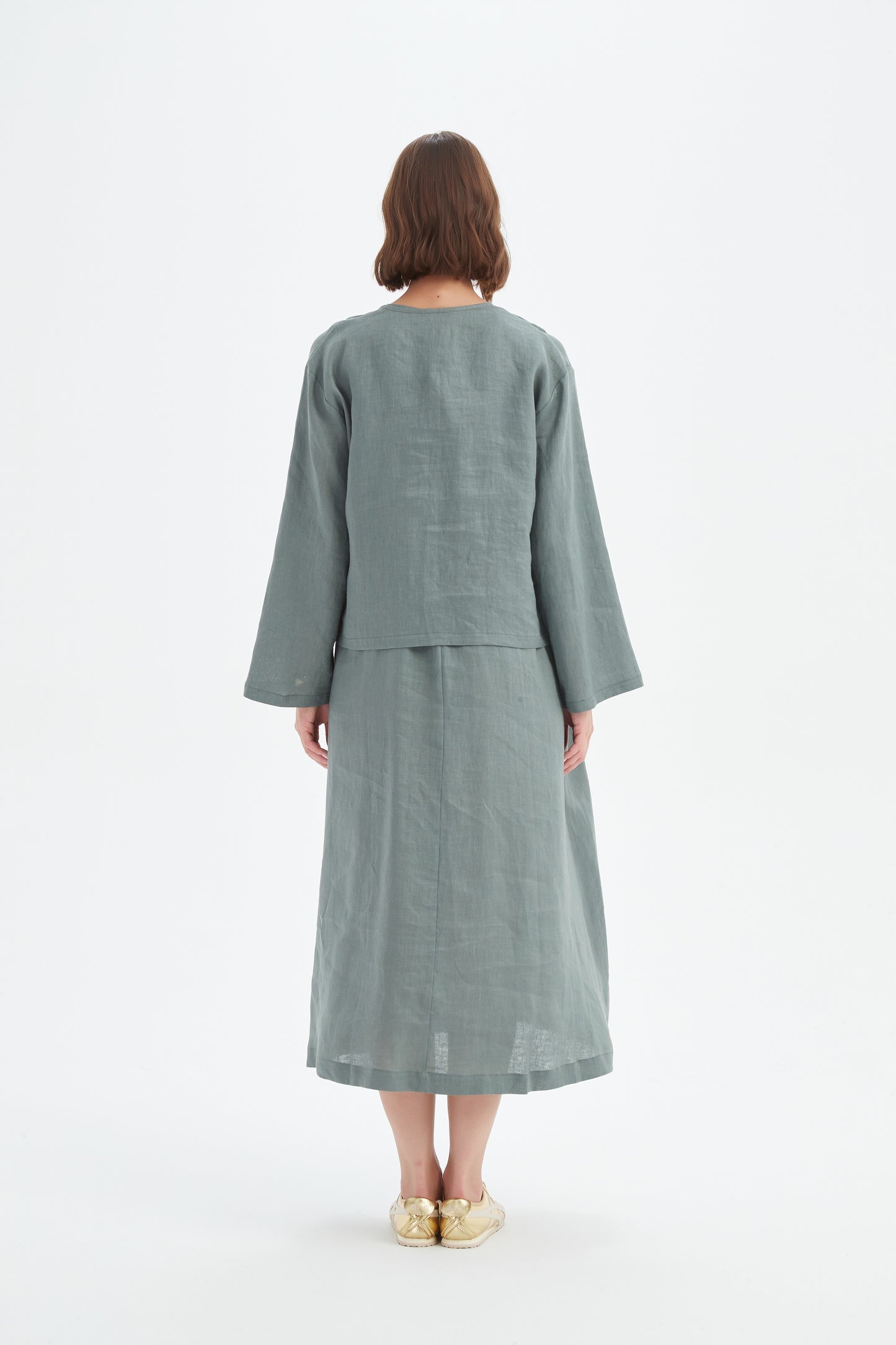 Petrol Tie Front Top | Tirelli