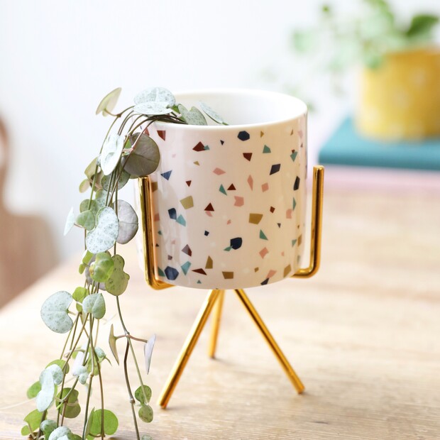 Terrazzo Print Mini Planter