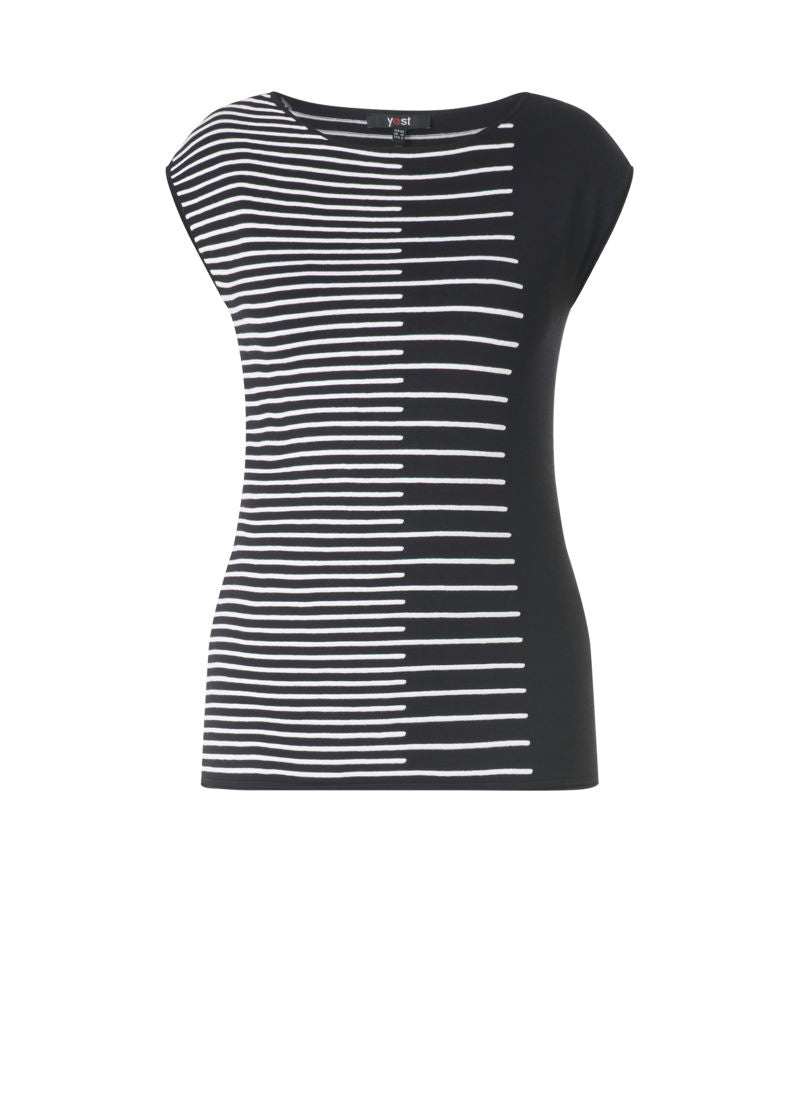 Yest Black & White Sleeveless Top 29146