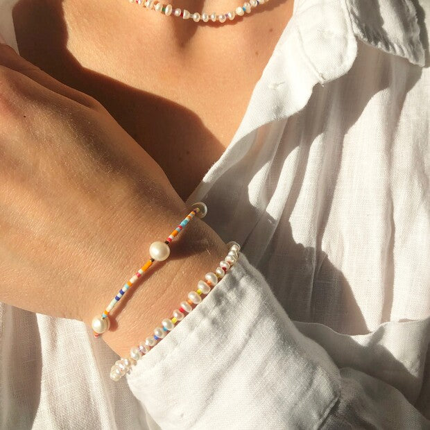 Miyuki Seed Bead & Pearl Bracelet