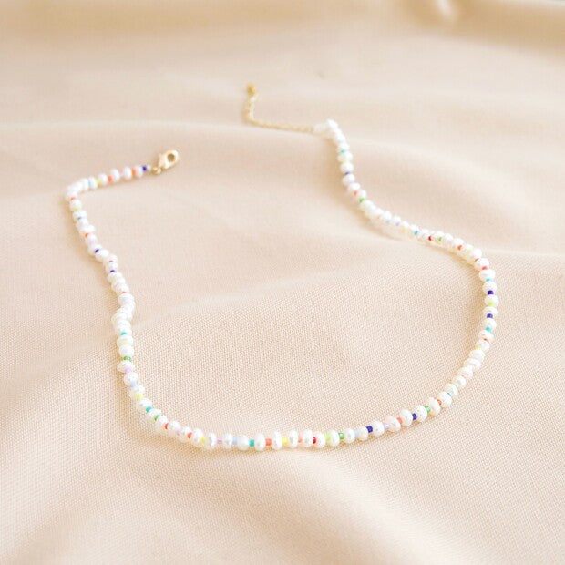 Miyuki Beads and Pearl Clasp Necklace