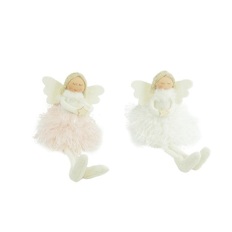 Shelf Sitting Angels in Pink or White | Ascalon