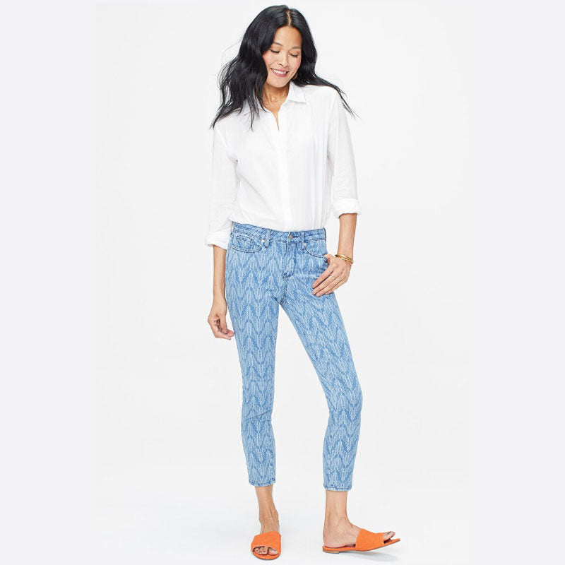 Ami Ankle Arrowhead Print Skinny Jeans