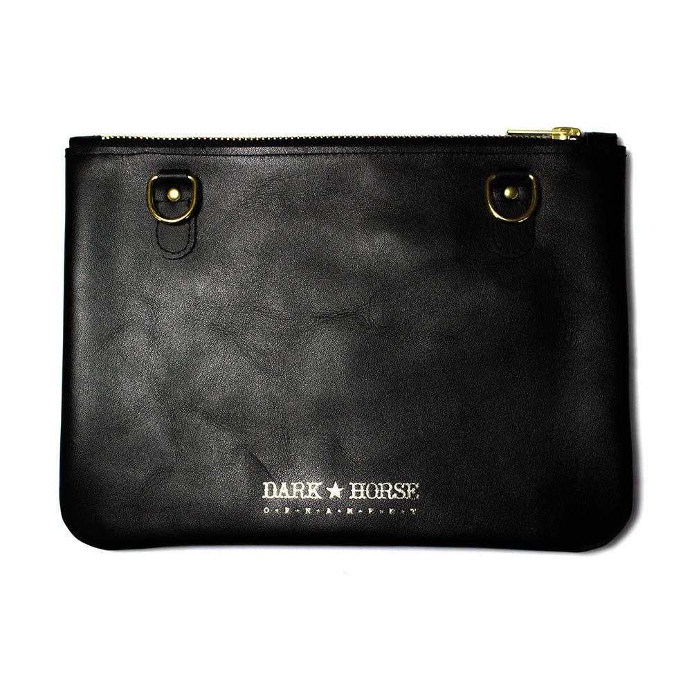 Dark Horse Leather Medium Cross Body Bag - Black with Star Inserts