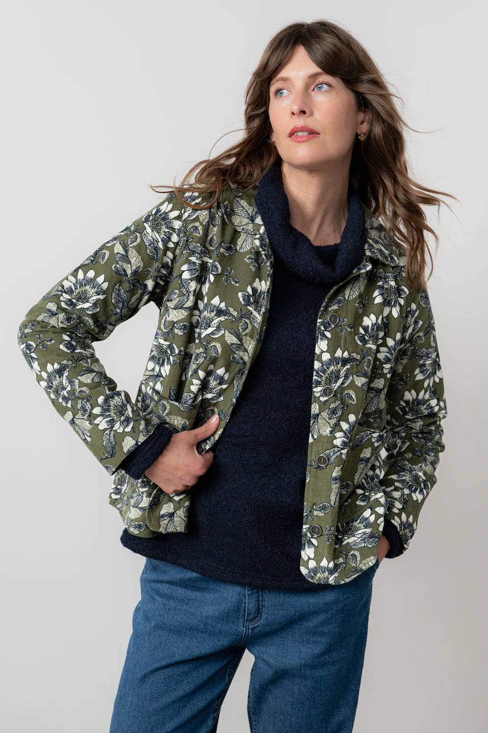Moss Harvest Print Ash Jacket | Lily & Me LM25576