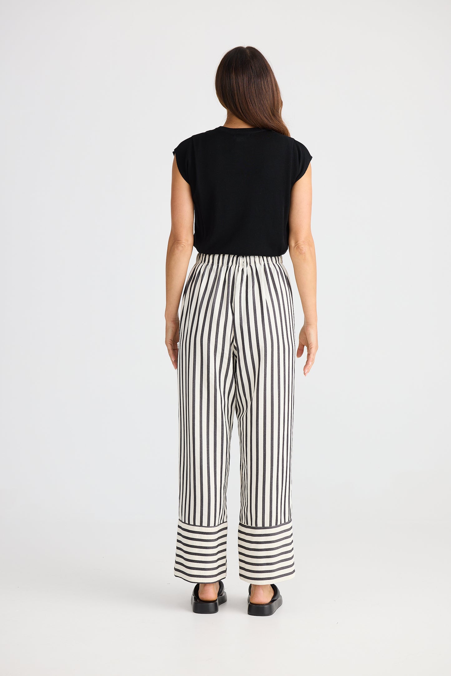 Black Stripe Portia Pants | Brave & True BT25437