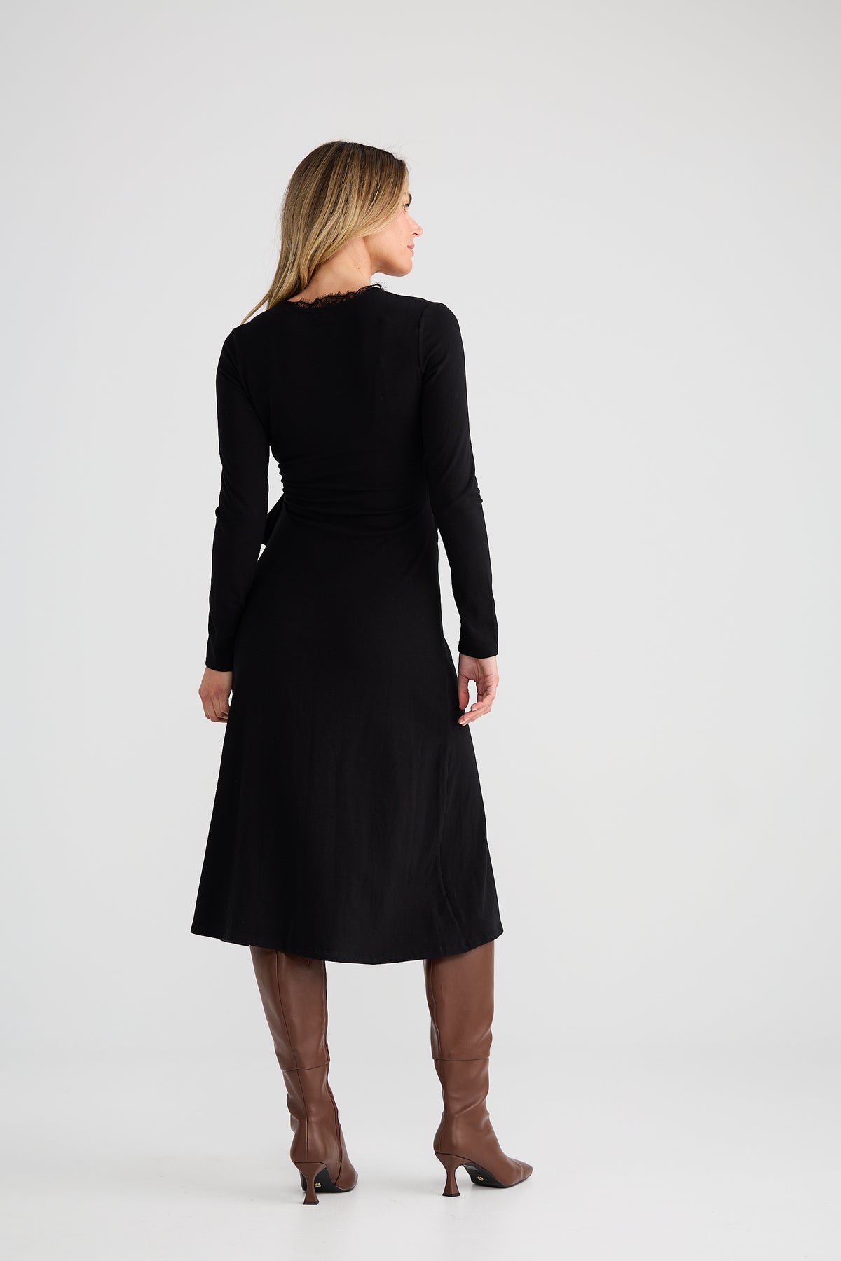 Black Brigitte Wrap Dress | Brave & True BT26063
