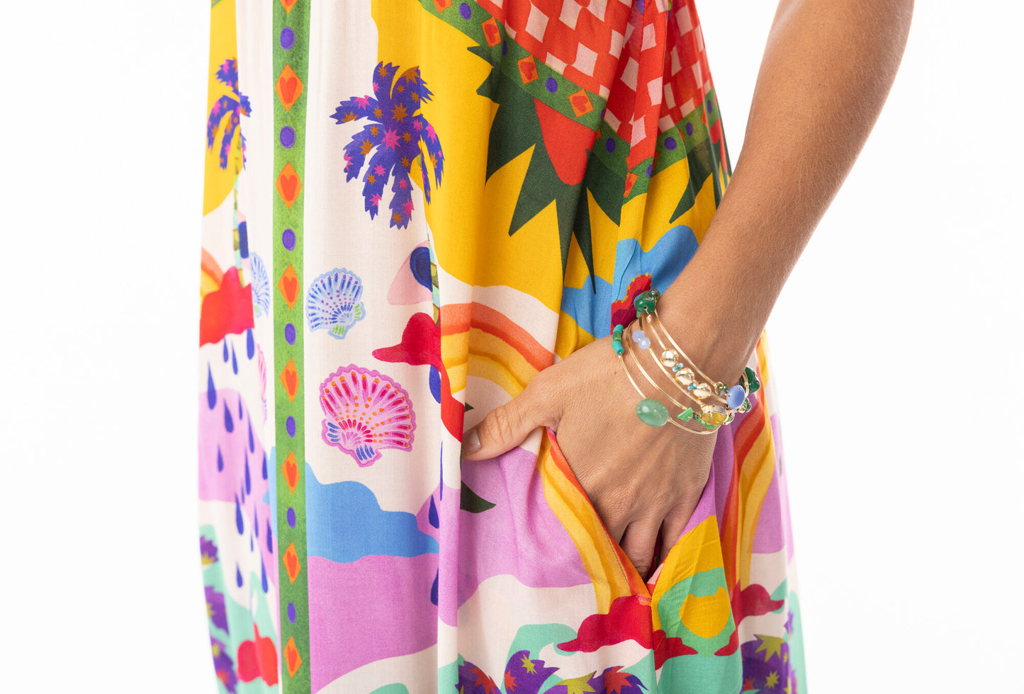 Briana Strappy Print Dress | Escape 30127