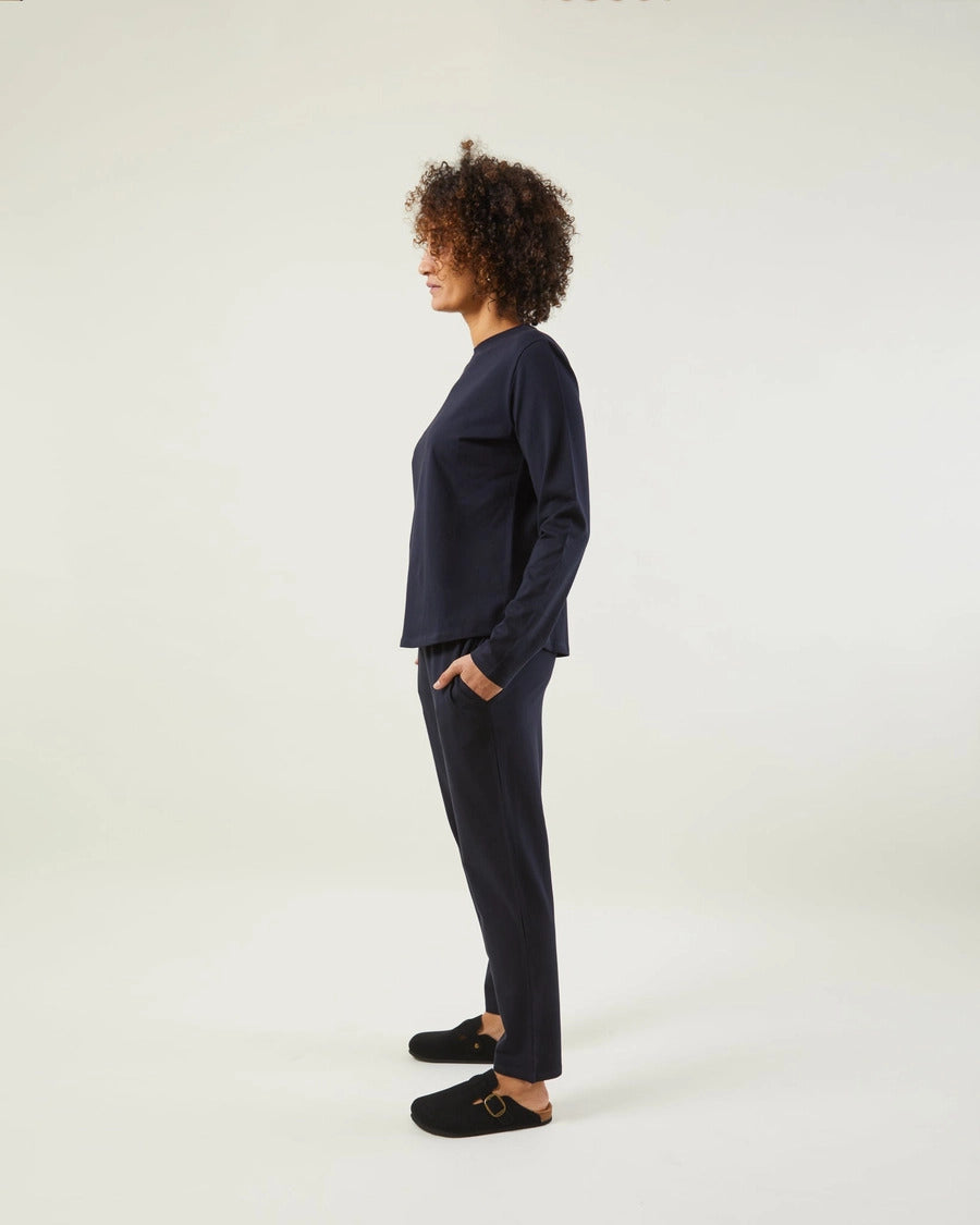Navy Slim Fit Trousers - Brooke