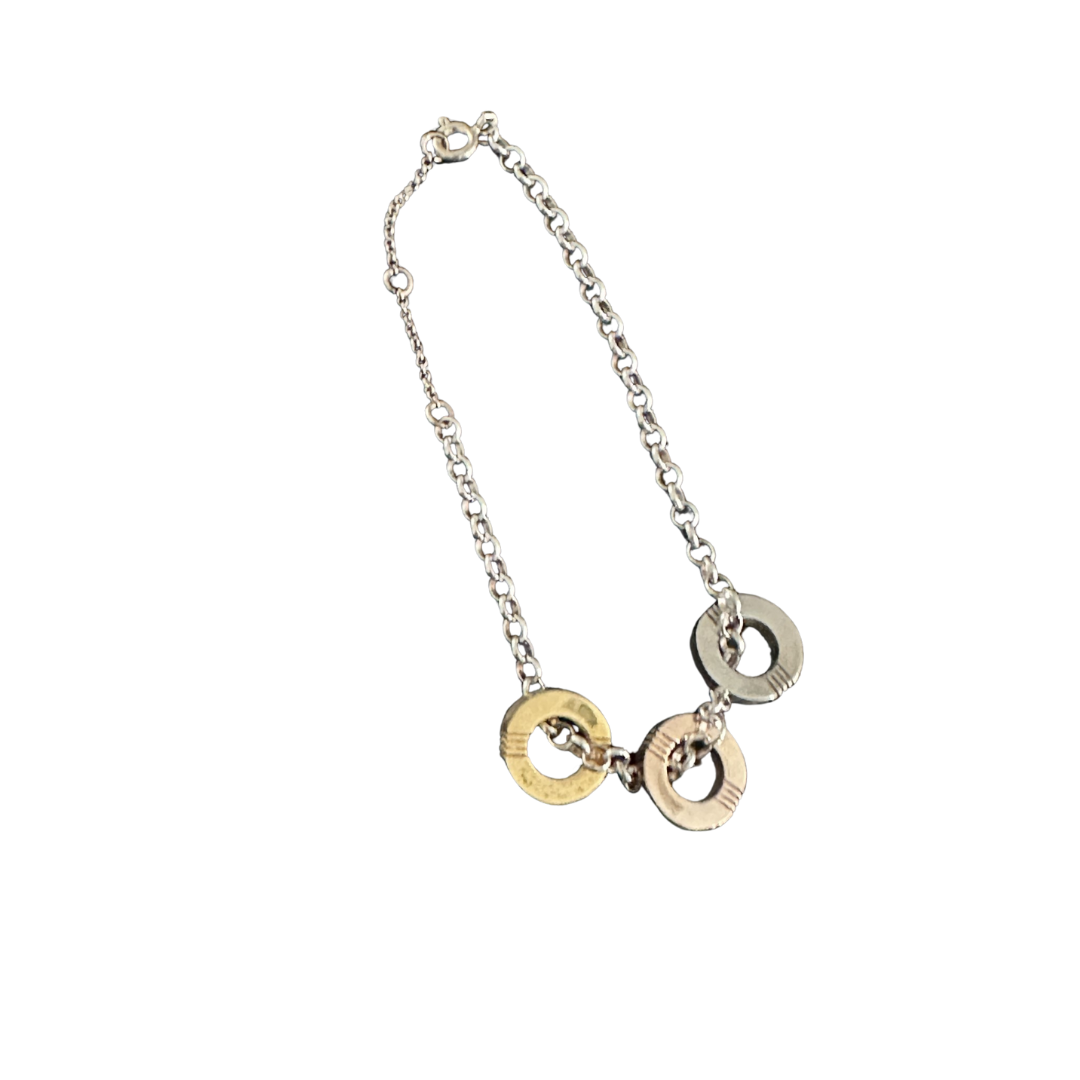 Cabbage White Tri Charm Bracelet