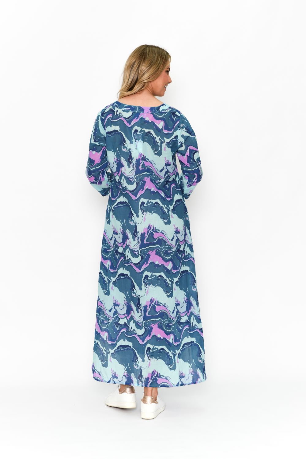 Blue Print Maxi Dress