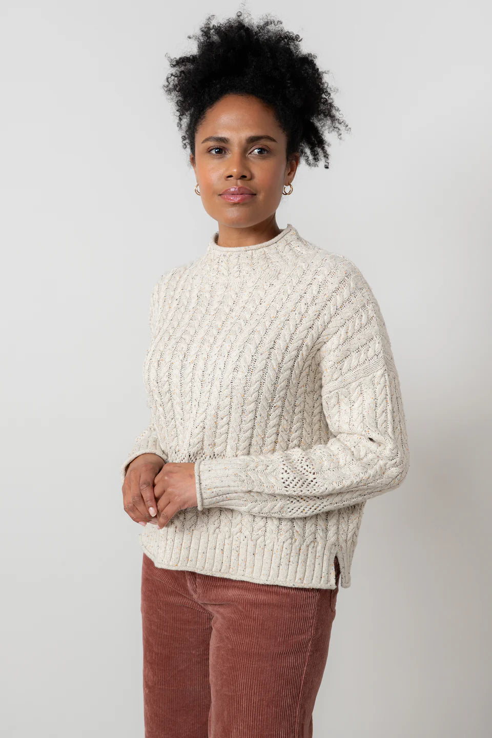 Ecru Fleck Knit Elspeth Jumper | Lily & Me LM25644