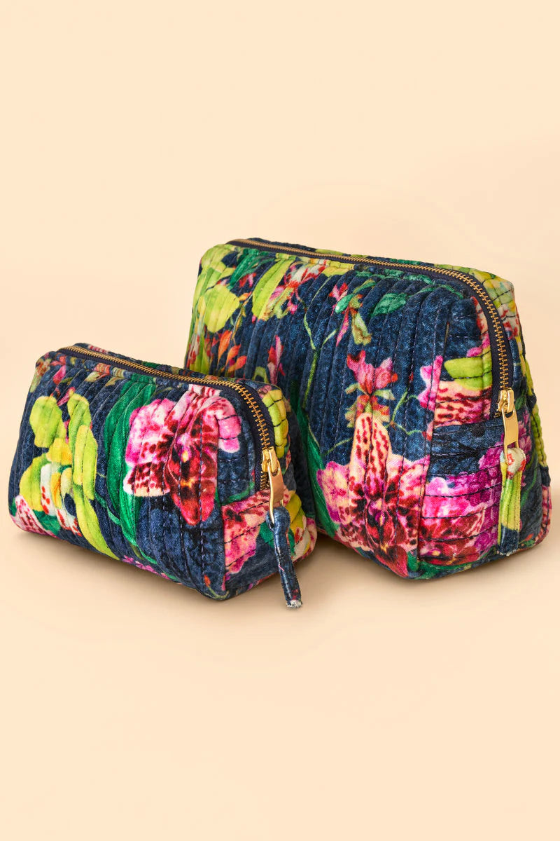 Exotic Evening Ink quilted Washbag - Powder Designs