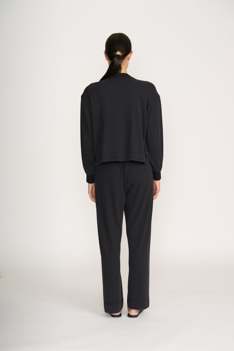 Black Jet Set Bomber Jacket | Foil FO8355