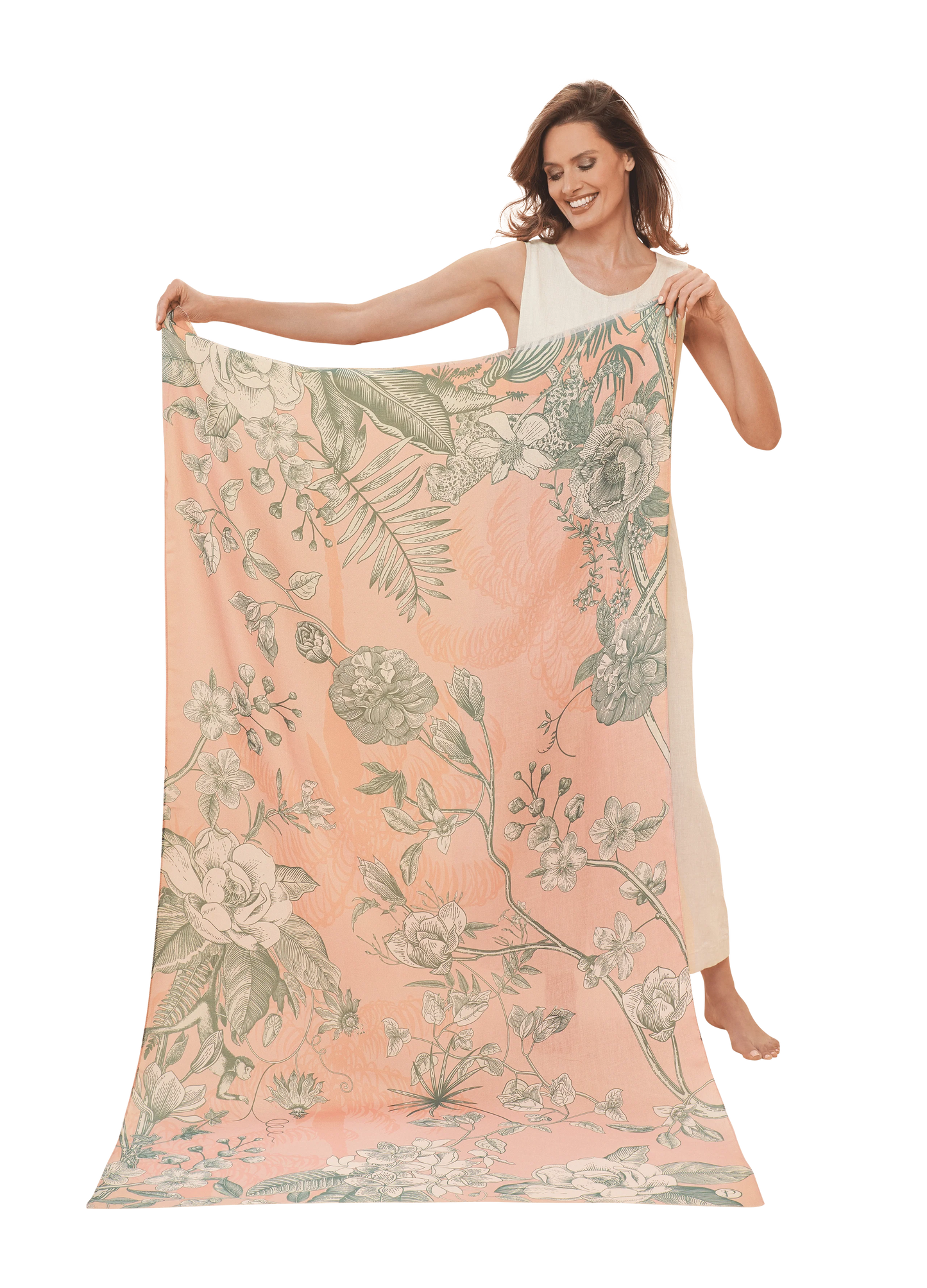 Floral Jungle Petal Print Scarf - Powder Designs