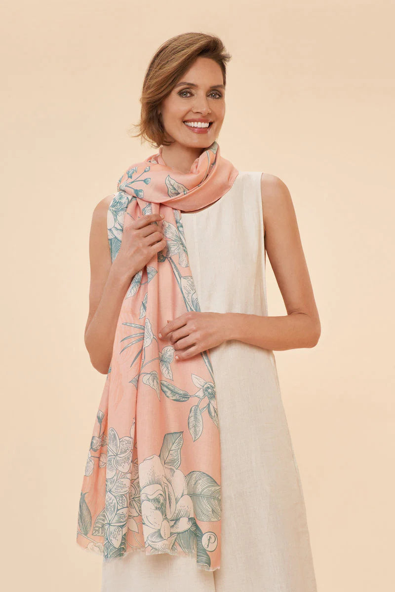 Floral Jungle Petal Print Scarf - Powder Designs