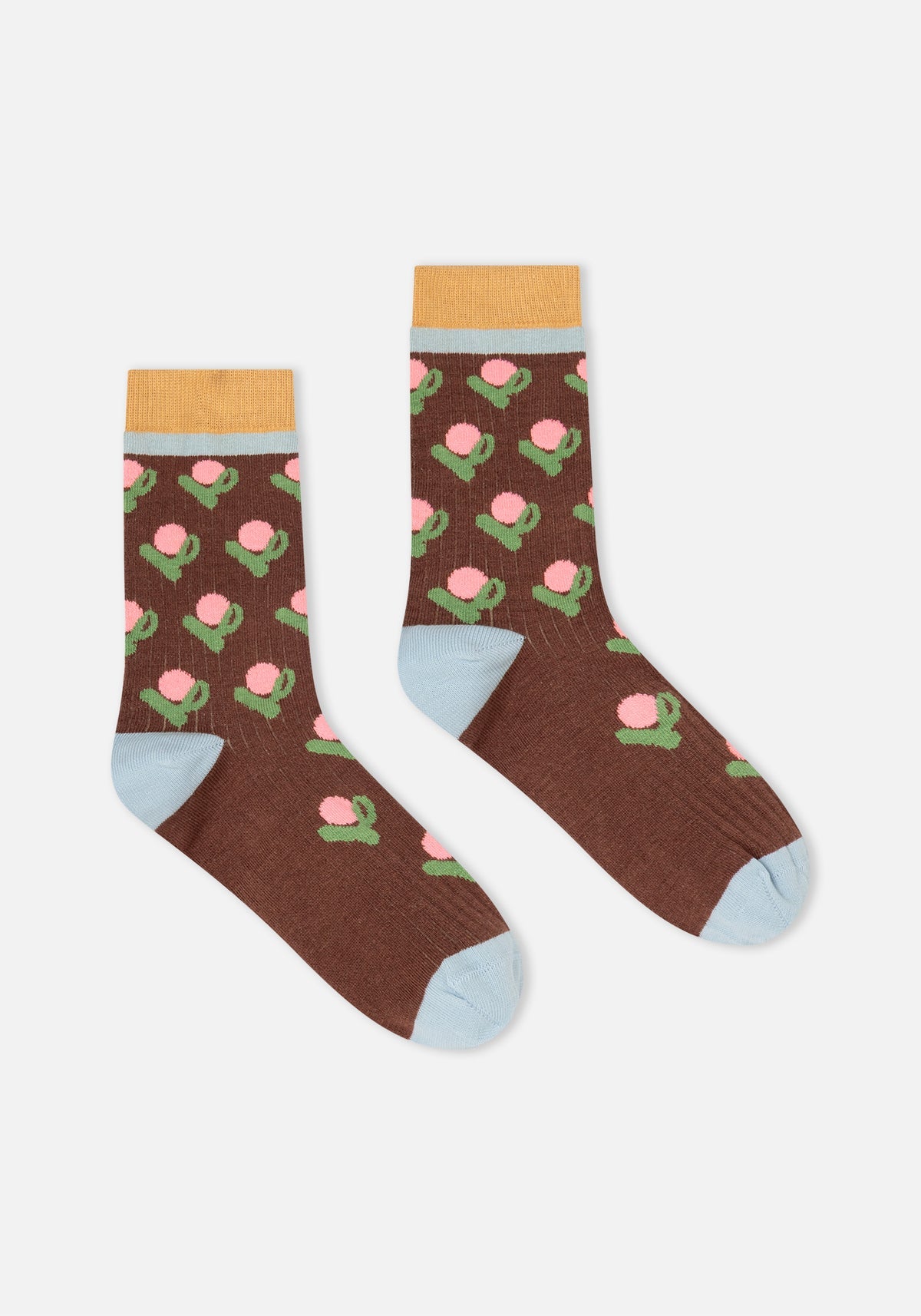 Flower Socks - Brown | Dr.Bloom