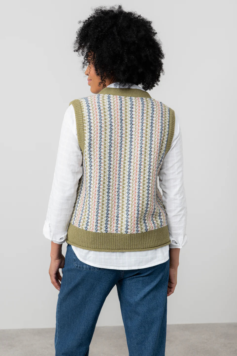Moss Fair Isle Gywneth Tank | Lily & Me LM25653