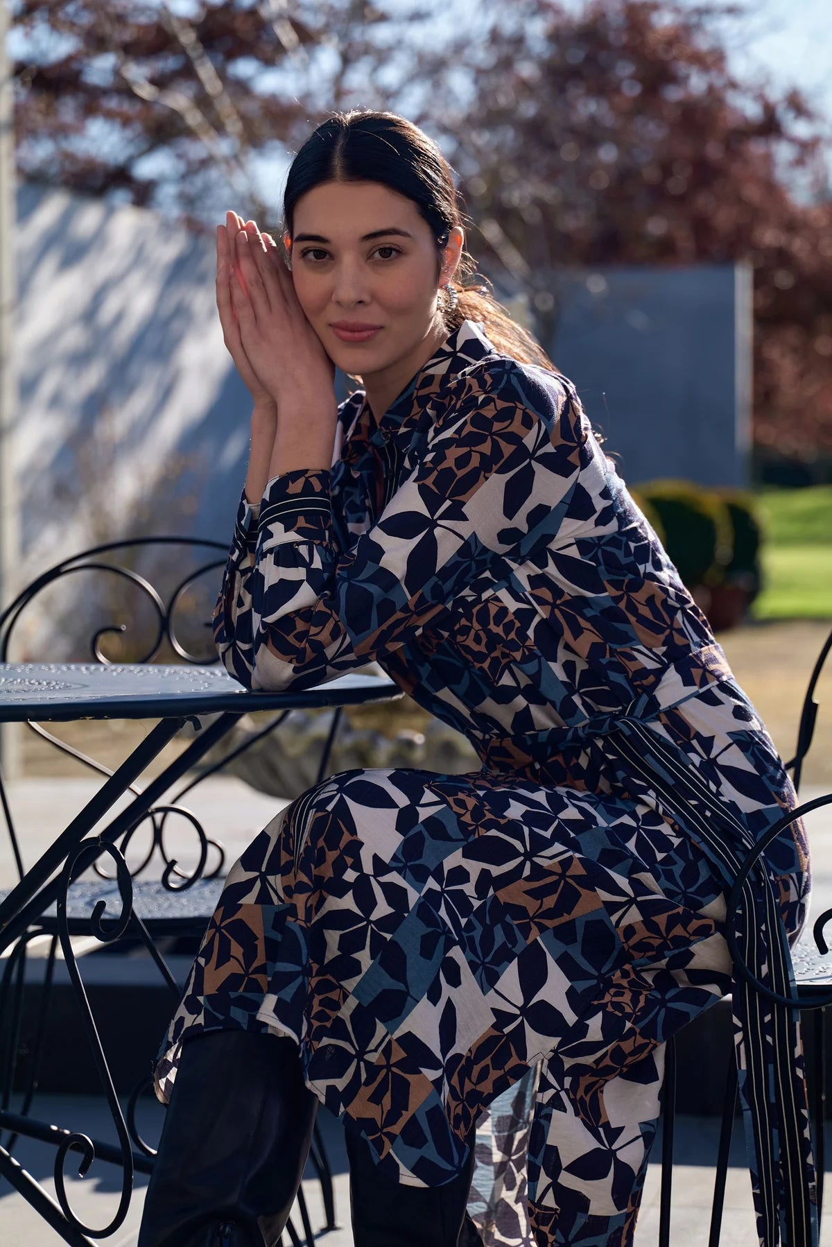 New Leaf On the Strip Shirt Dress | Foil FO8105