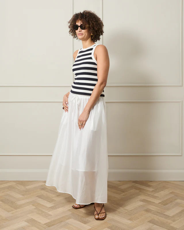 Cream/Navy Stripe Vest Top - Indy from Chalk