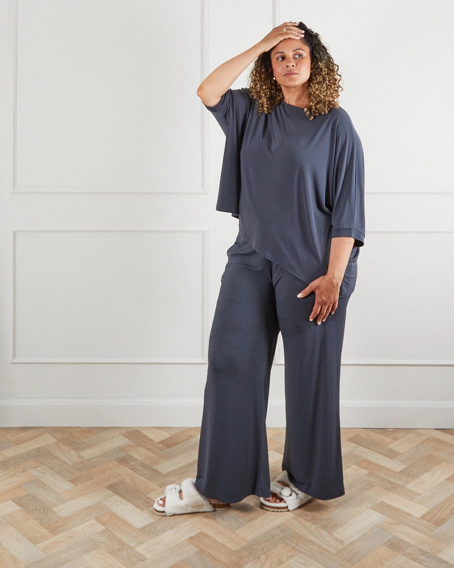 Gun metal wide box cut top