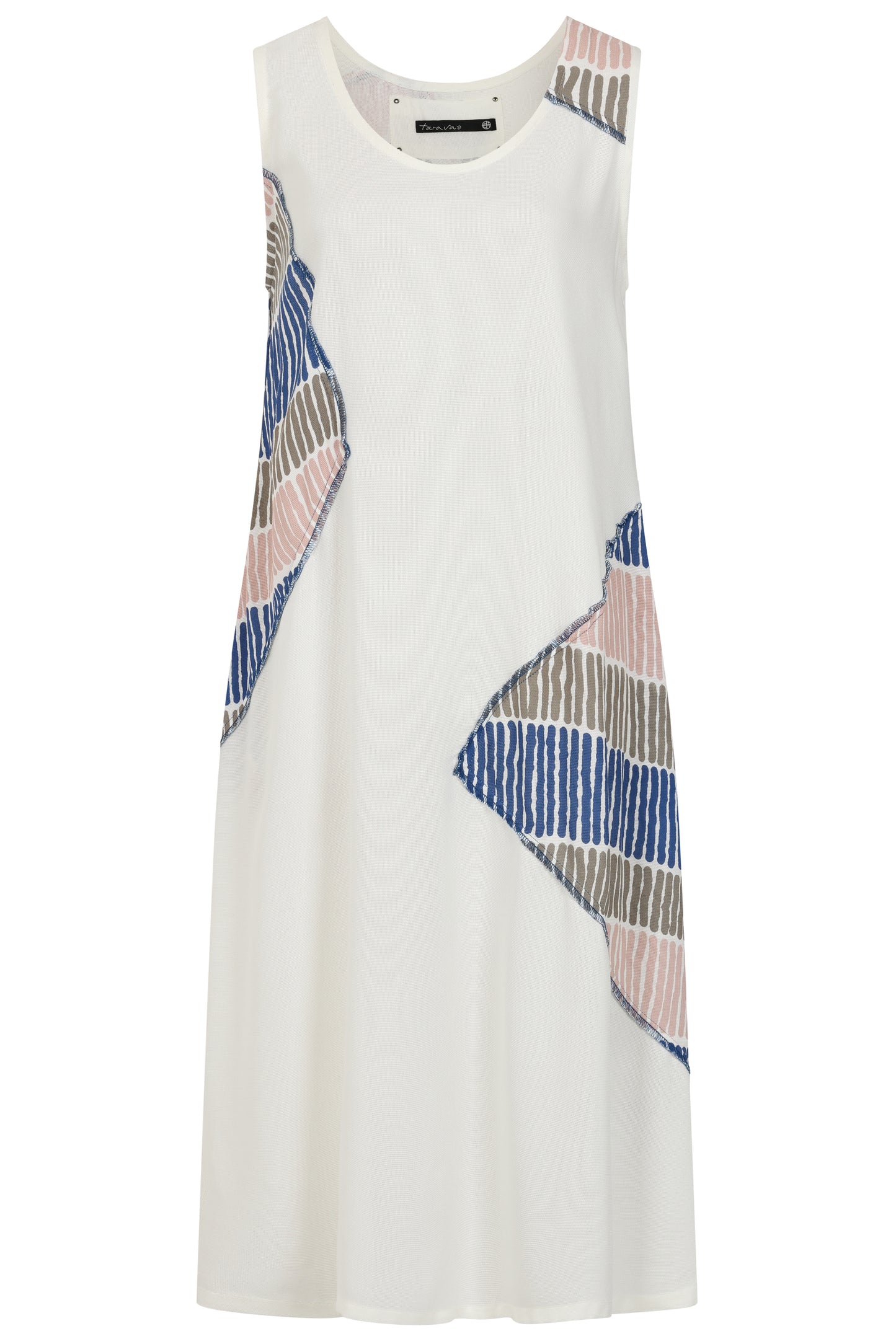 White/Print Sleeveless Dress - Lana from Tara Vao