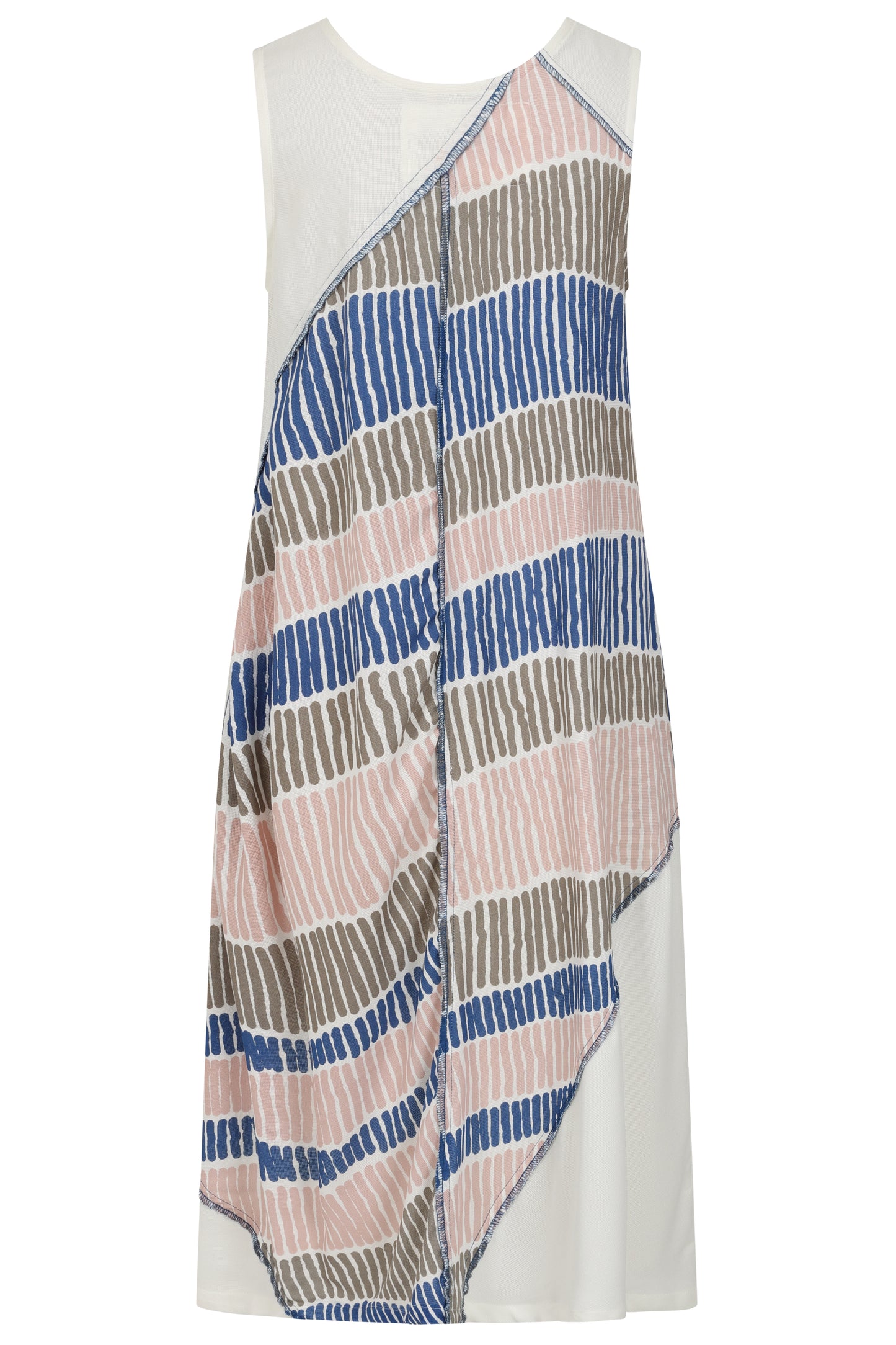 White/Print Sleeveless Dress - Lana from Tara Vao