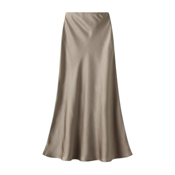 Satin Slip Skirt - Taupe | Last True Angel