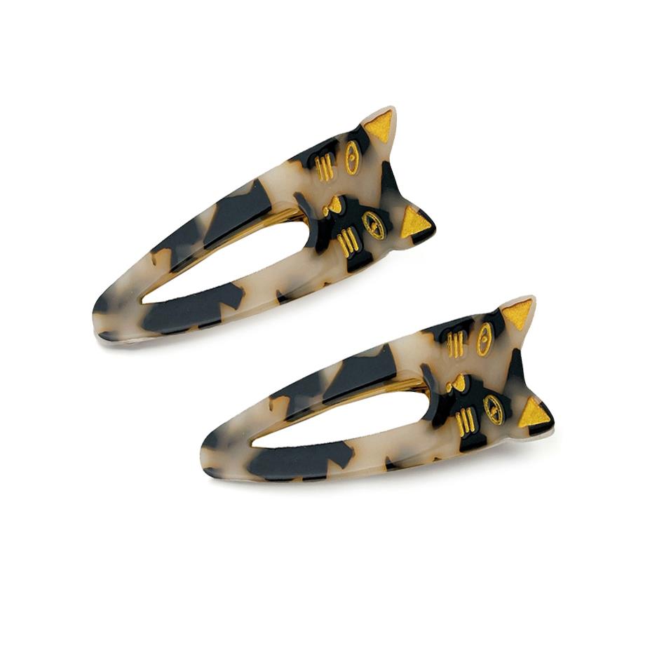Cats Whiskers Hair Clips in Light Tortoiseshell