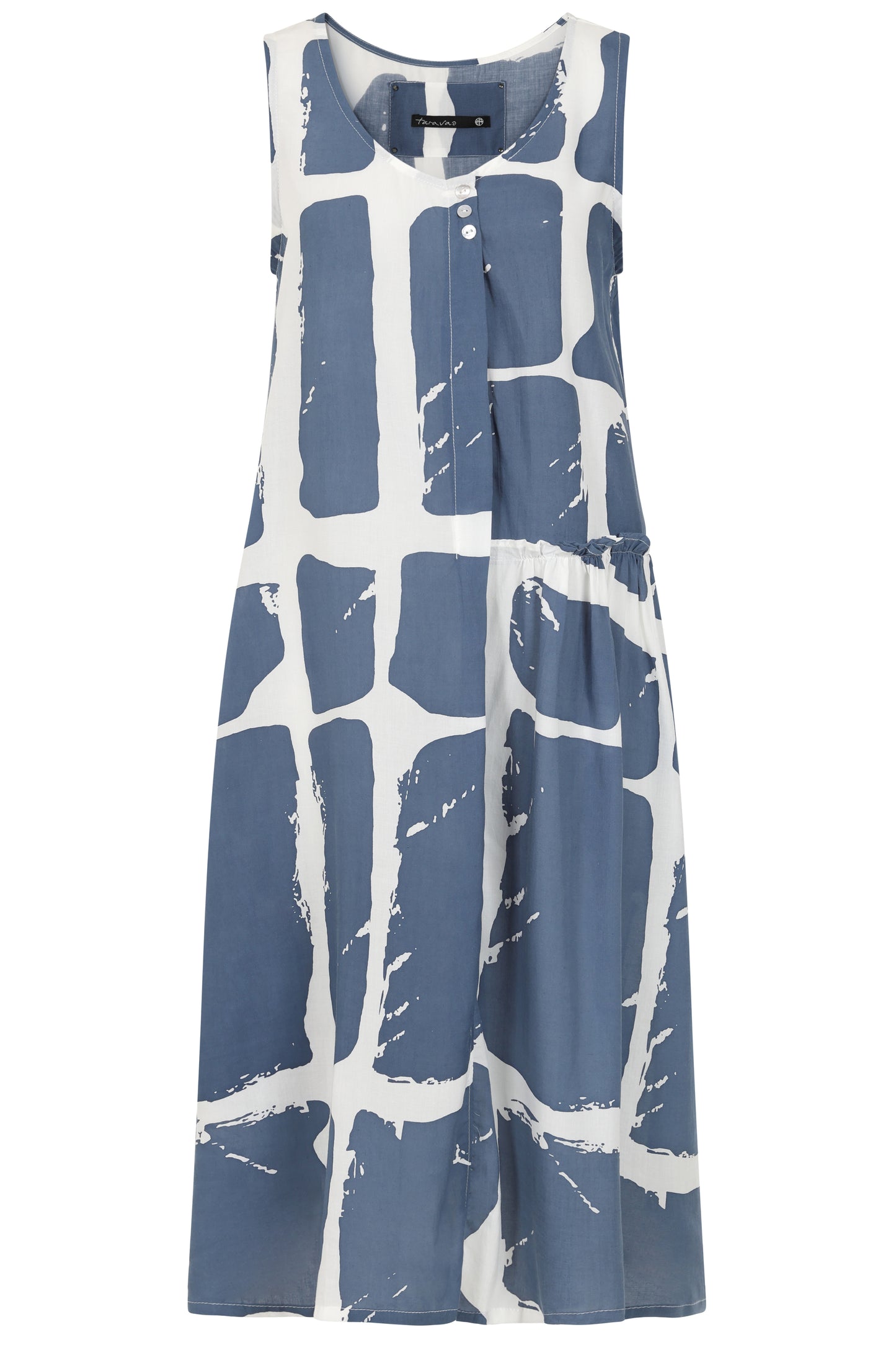 Blue & White Print Sleeveless Dress - Lia from Tara Vao