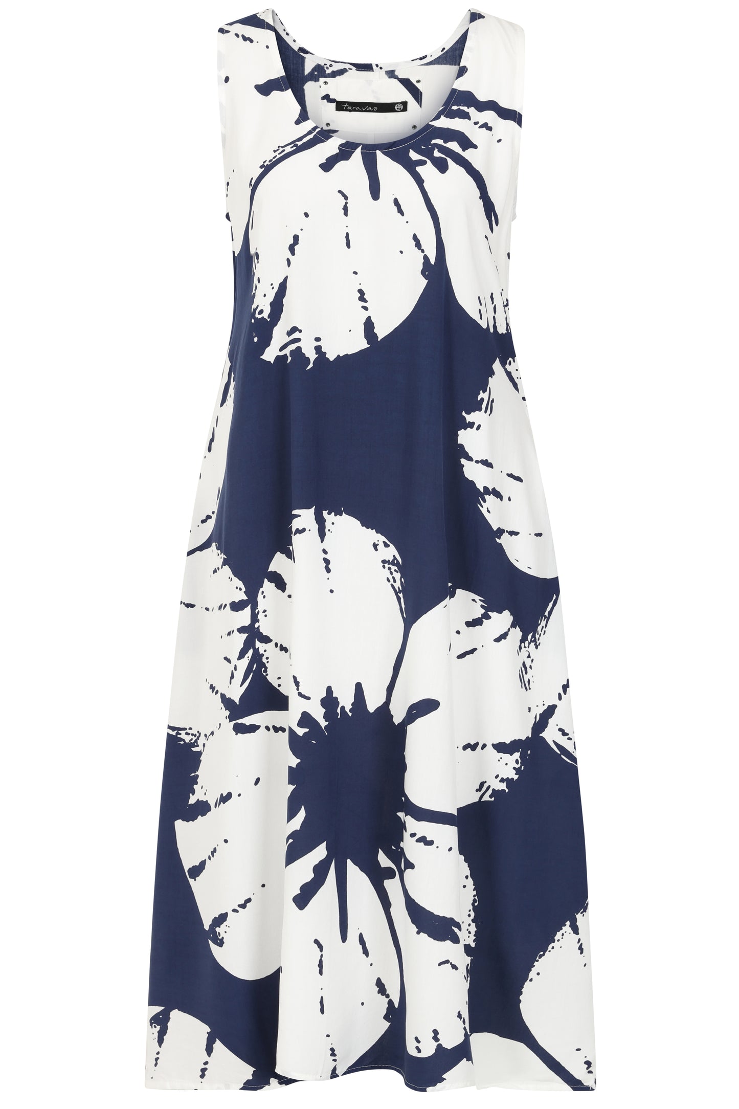 Navy & White Sleeveless Print Dress - Lilac from Tara Vao