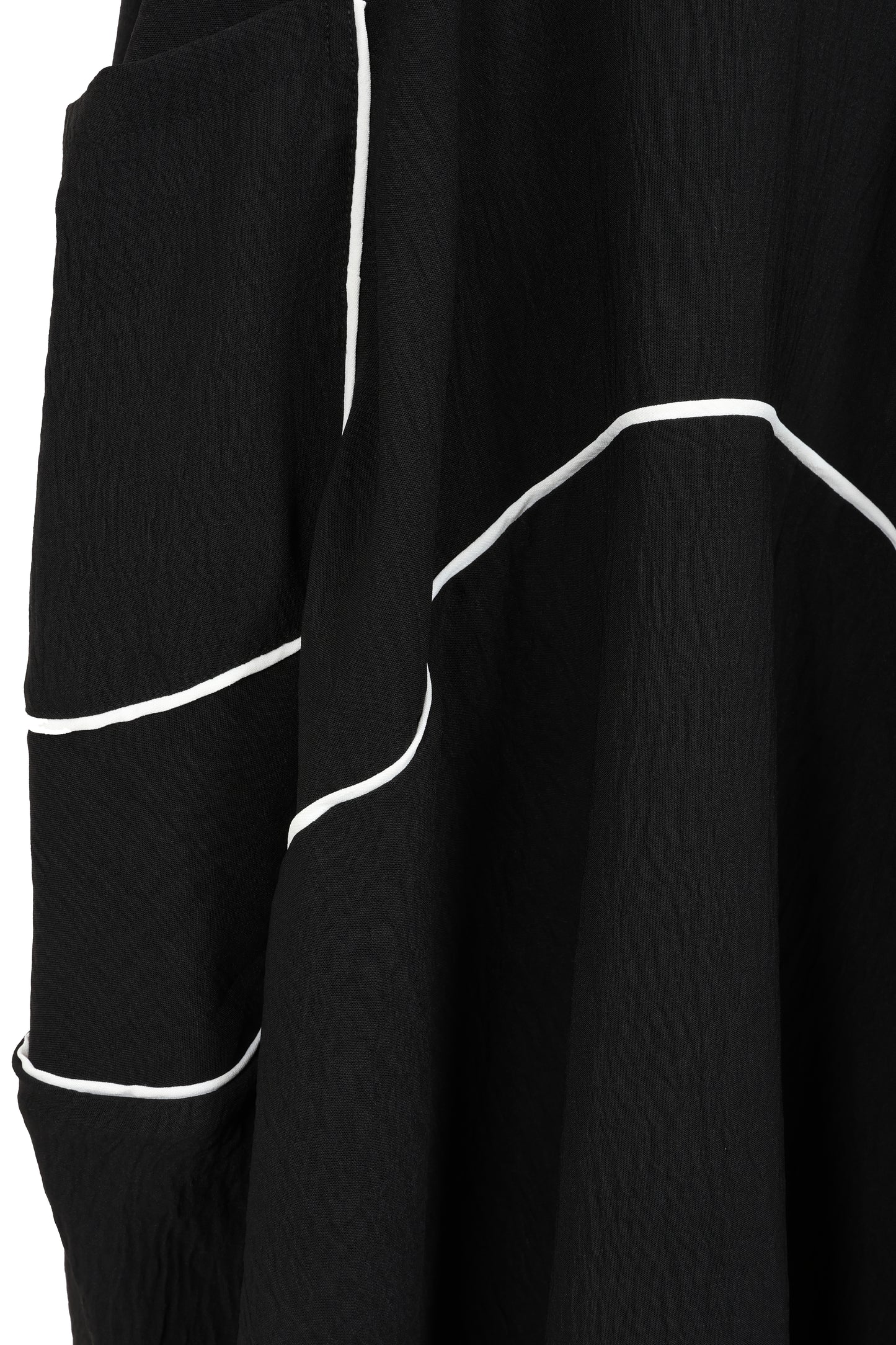Black Sleeveless Dress with White Piping - Linda from Tara Vao