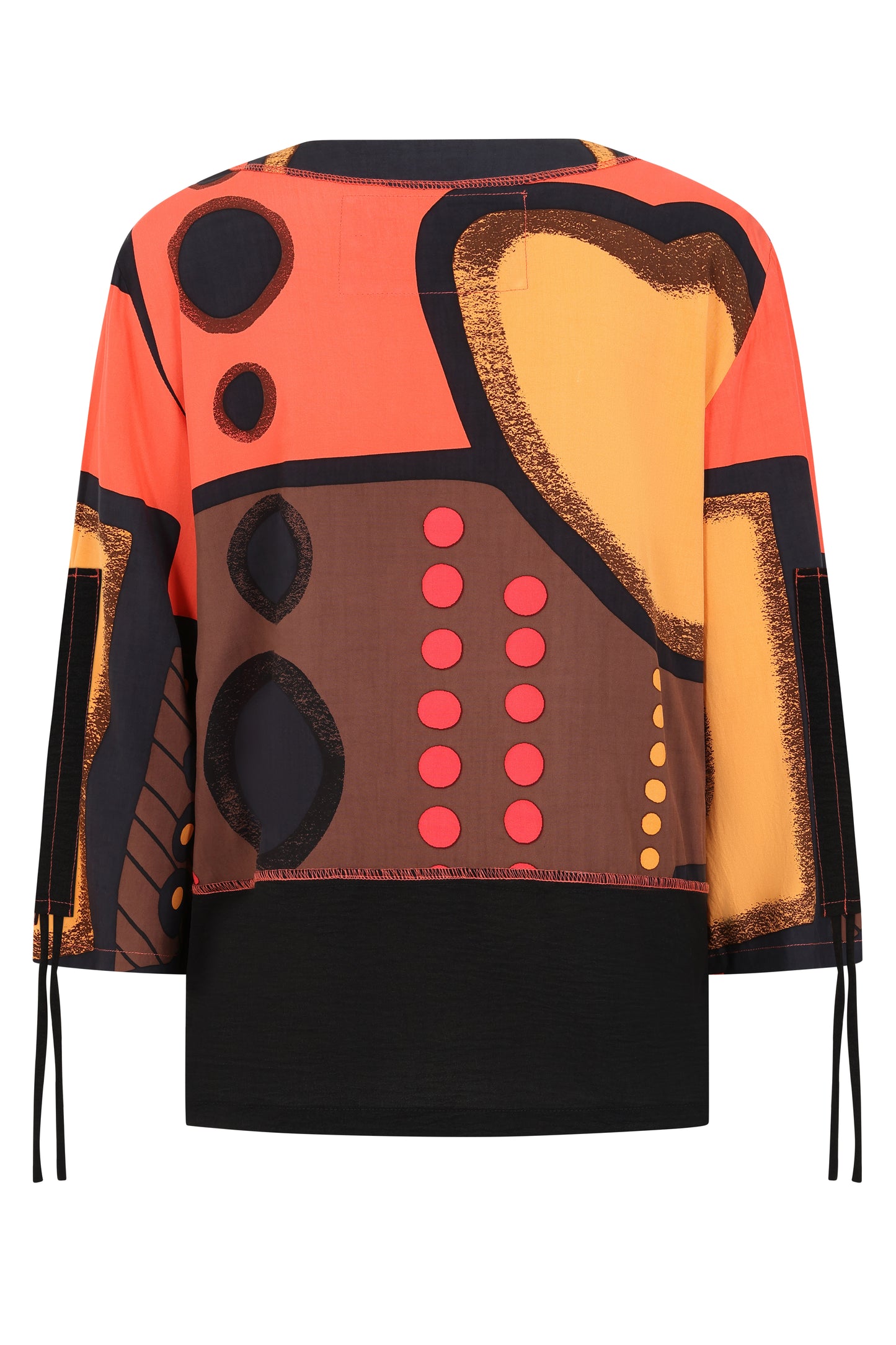 Black/Coral Printed Jacket - Livia from Tara Vao