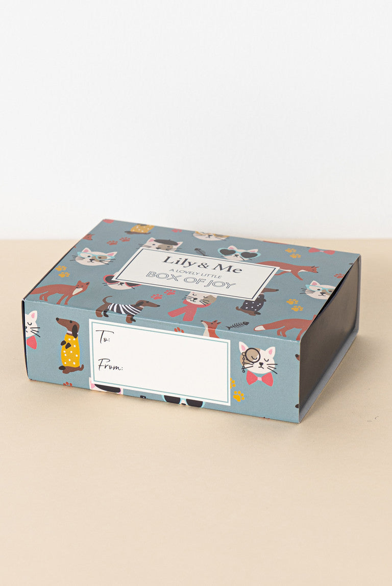 Cats Bamboo Socks & Keyring Giftbox