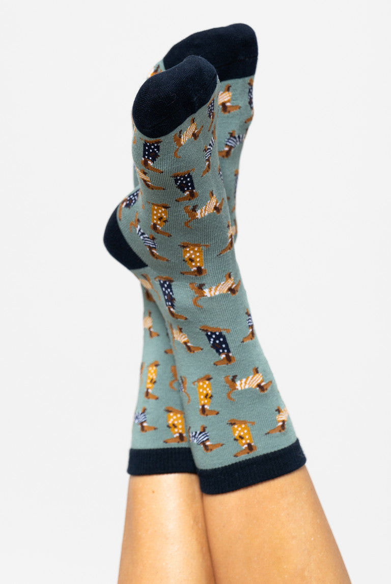 Set of 3 Animal Print Bamboo Socks Giftbox