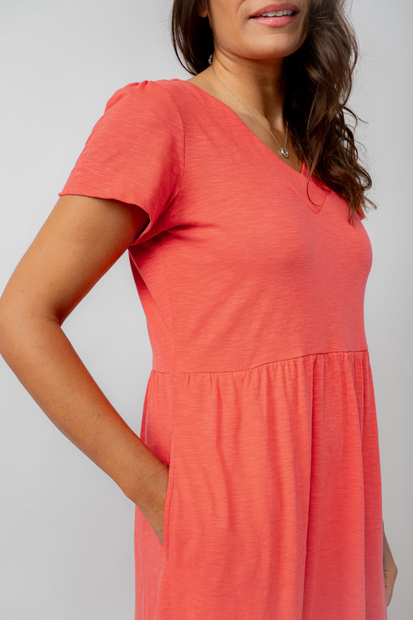 Cerise Organic Cotton Jersey Midi Dress
