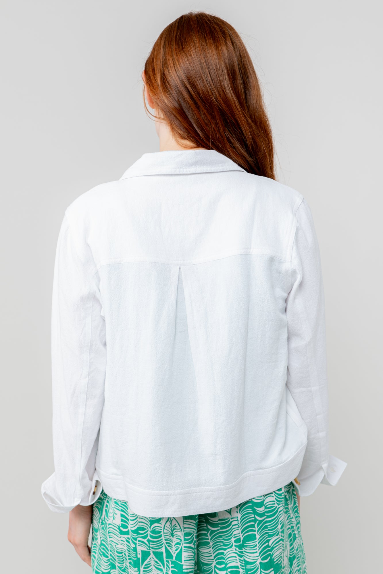 White Linen Blend Jacket - Southwester