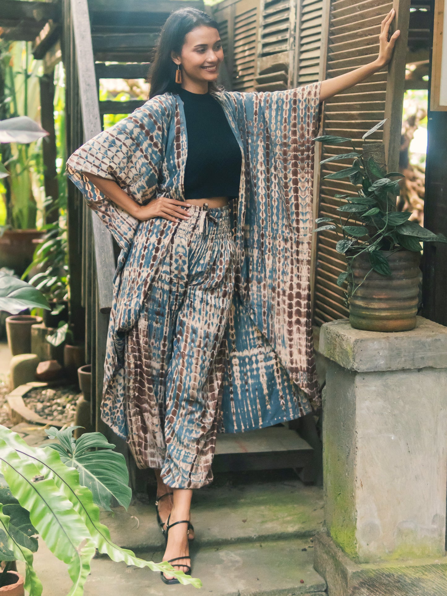 Tie Dye Bali Trousers - LS6404GY