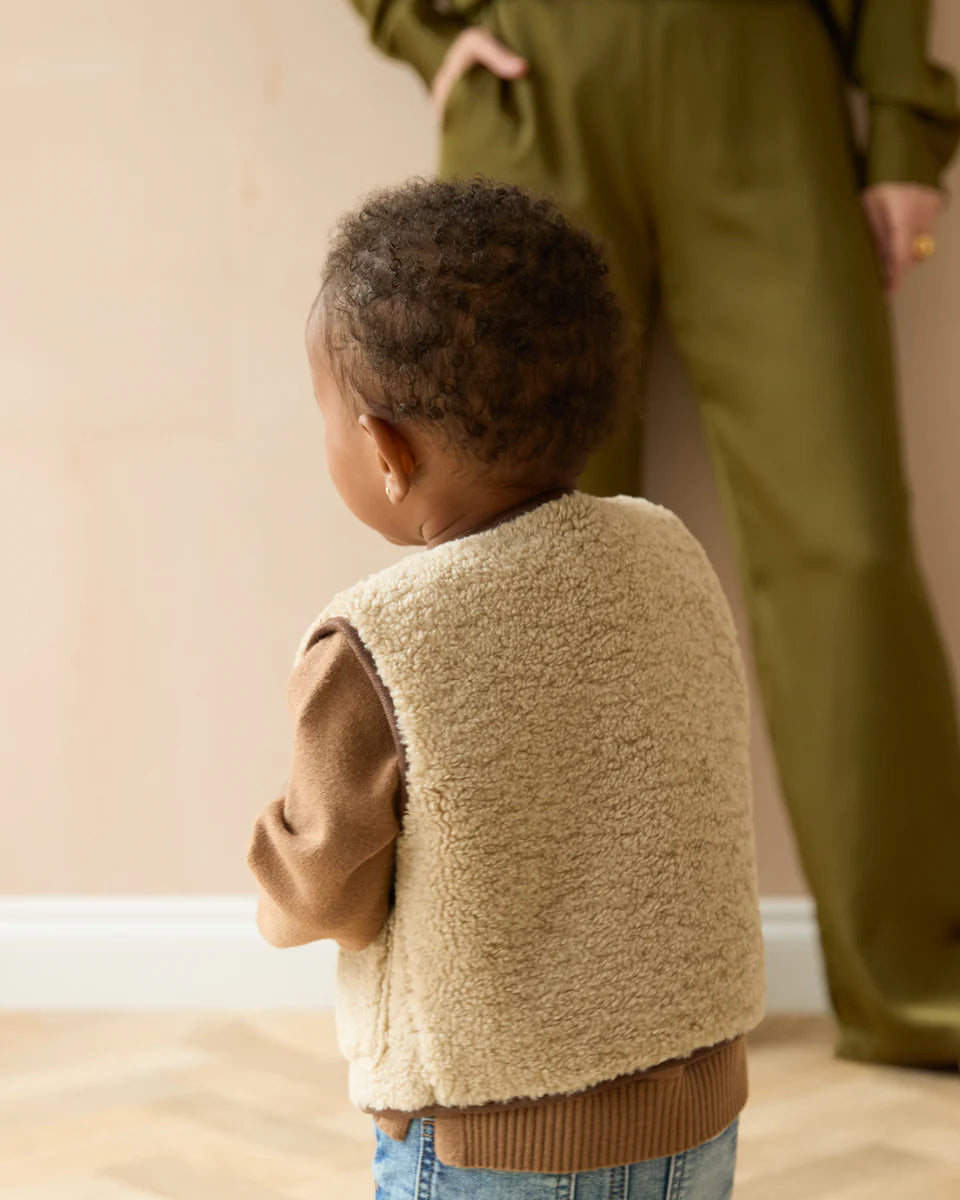 Oat Lamb Gilet | Chalk