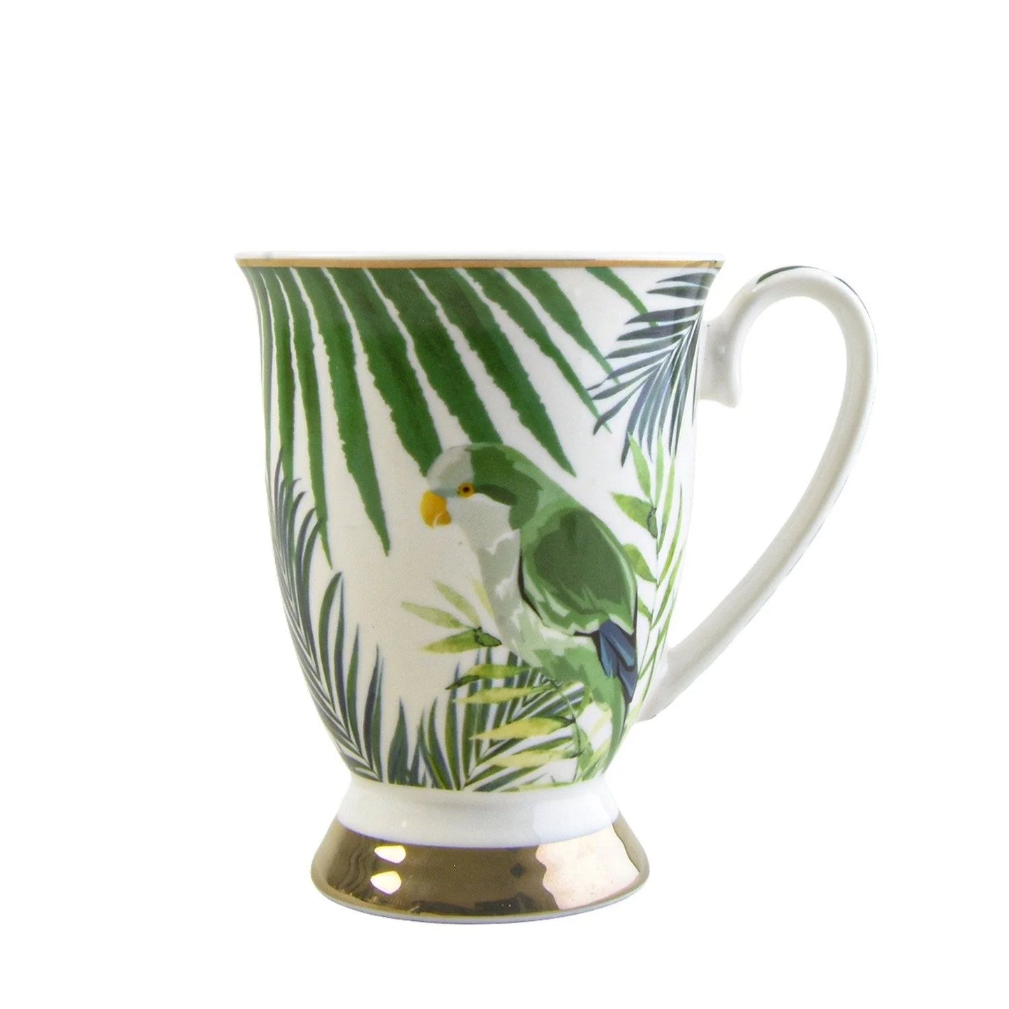Leaves & Birds Fancy Footed Mug