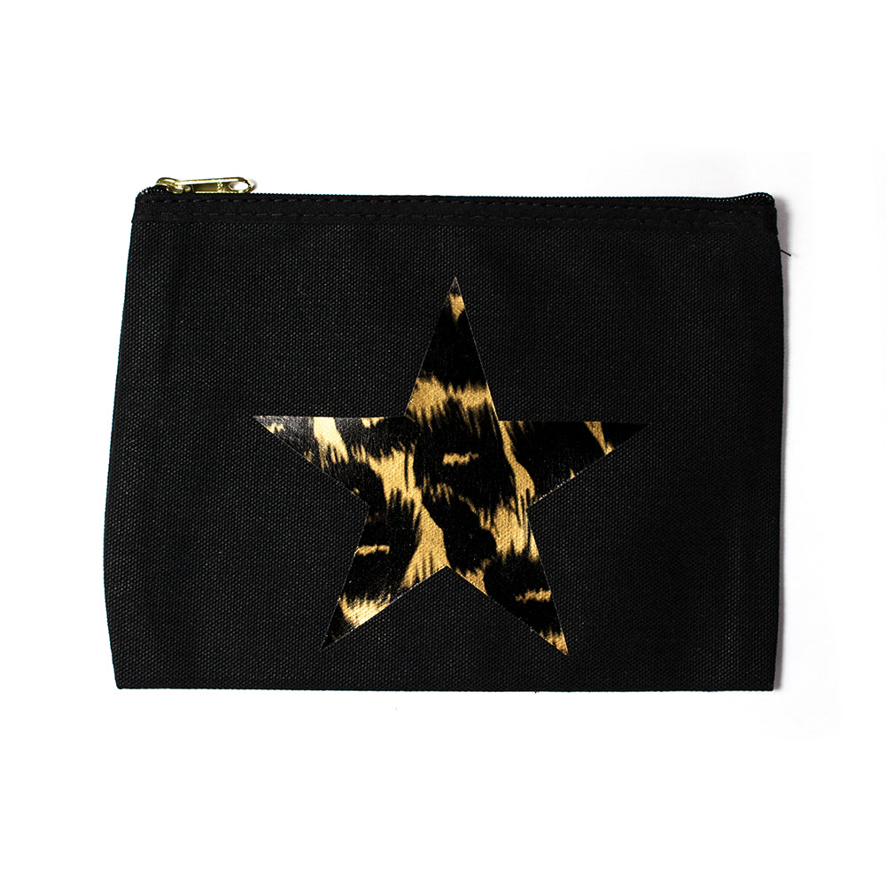 Catherine Colebrook Black Cotton Bag - Leopard Print Star