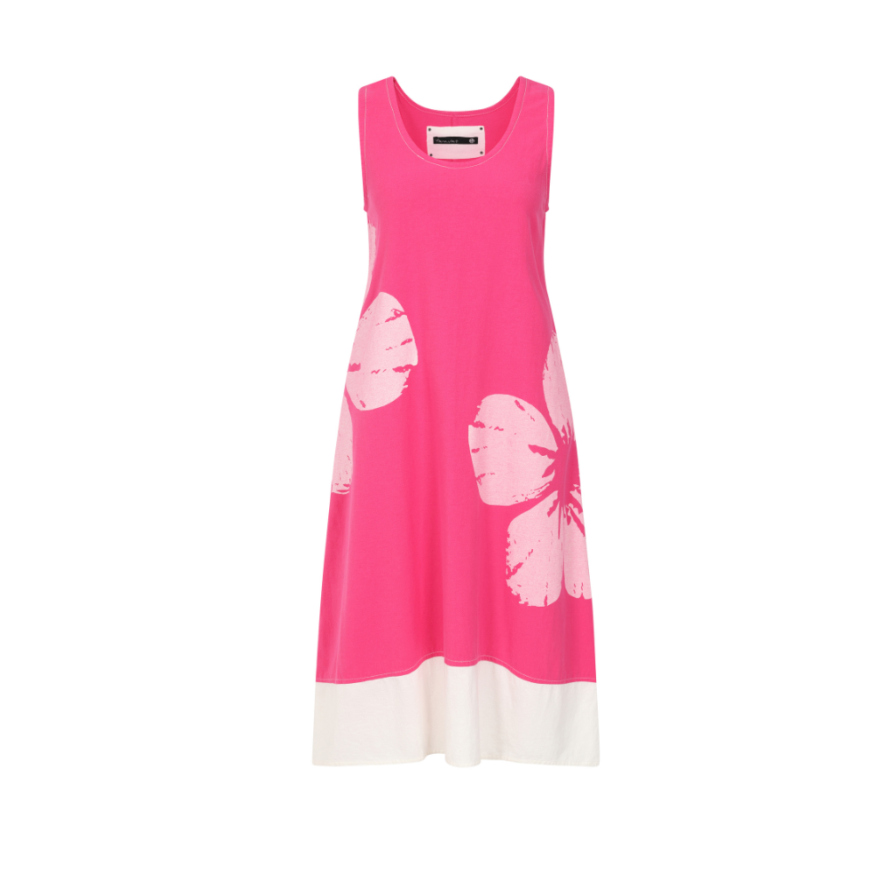 Pink & White Print Sleeveless Dress - Lolita from Tara Vao