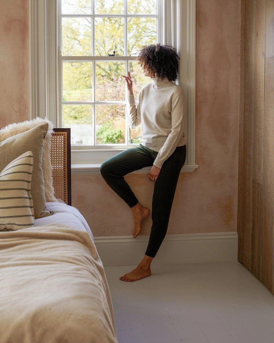 Ultra Soft Olive Green Lounge Pants - Lucy