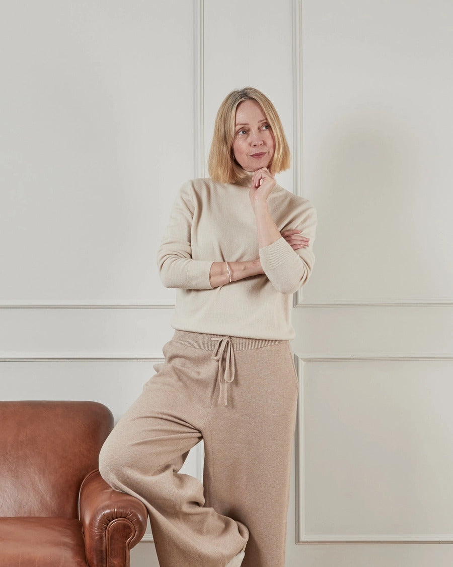 Stone Lightweight Roll Neck Jumper - Martha