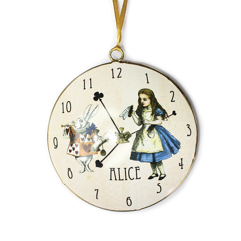 Alice in Wonderland Round Metal Christmas Decoration from Tinker Tailor London
