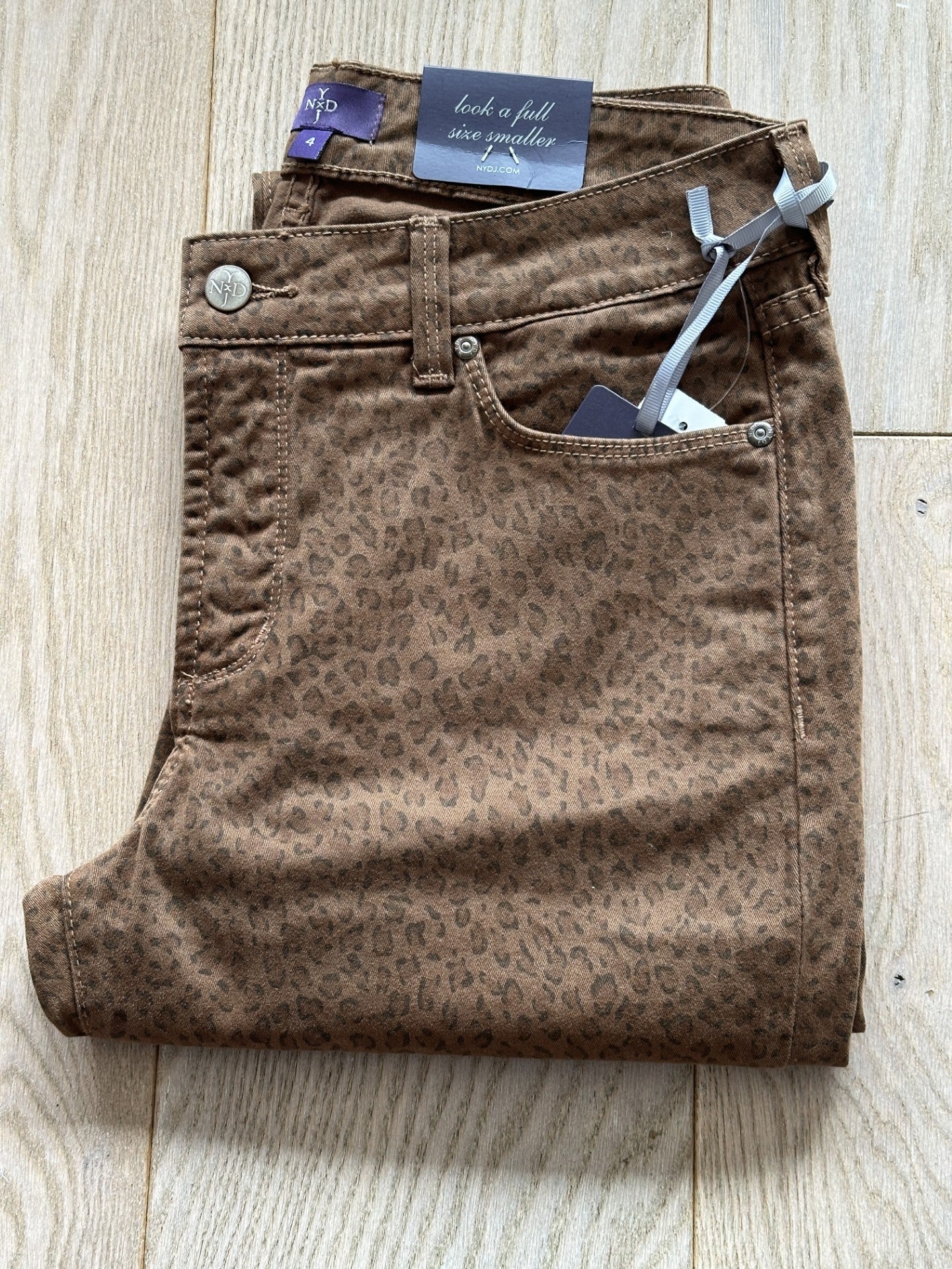 NYDJ Skinny Print Jeans - Nutmeg